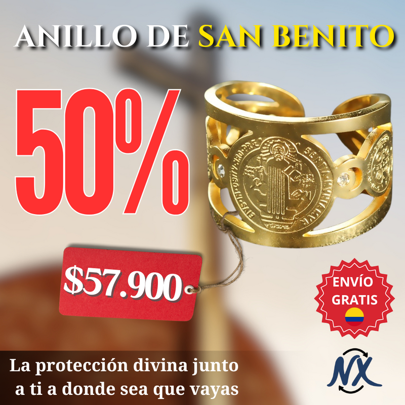 💍 🎅ANILLO DE PROTECCIÓN SAN BENITO ✞