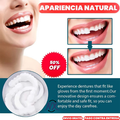 Carillas Dentales Ajustables, Dientes de Ceramica | Snapon Smile™