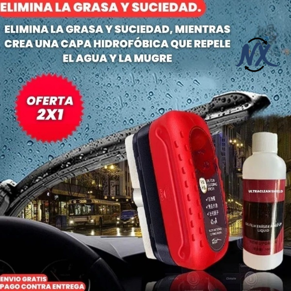 Oferta Especial 2x1: Ultra CleanShield® Potente Limpiador De Parabrisas Hidrofóbico