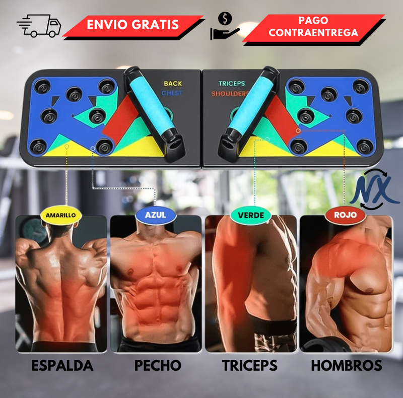 TABLA FLEXIONES 9 EN 1, GIMNASIO EN CASA